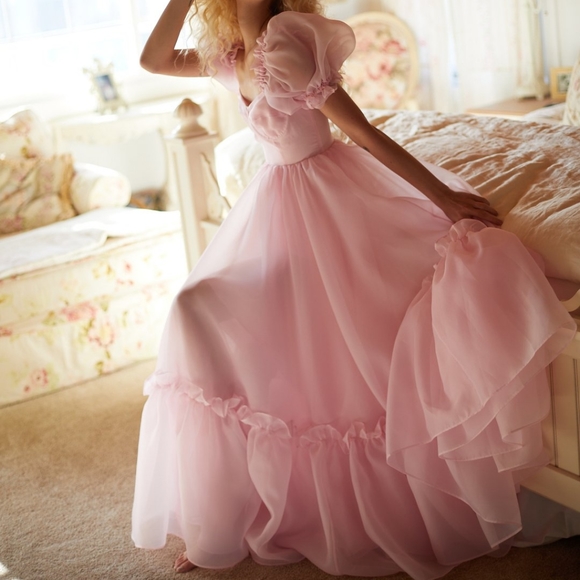 Selkie Dresses & Skirts - SOLD NWT Selkie Poptart Ritz Pink Bubblegum Maxi Gown Dress XL Demi Cup Princess